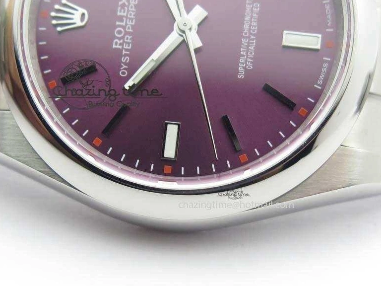 39mm 114300 Bracelet Dial SS On Best Edition SA3132 JF Oyster 1:1 Grape Perpetual 0228